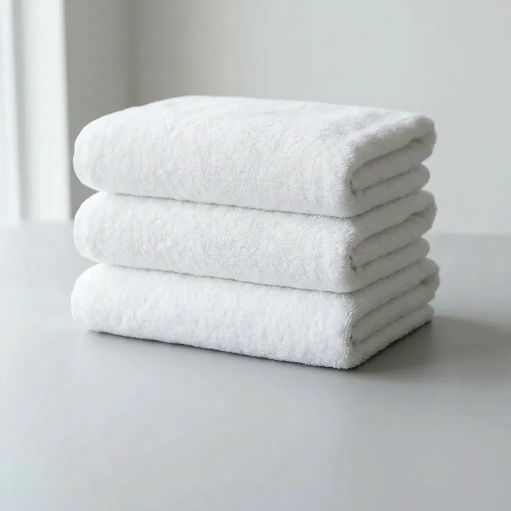Folded triple towel